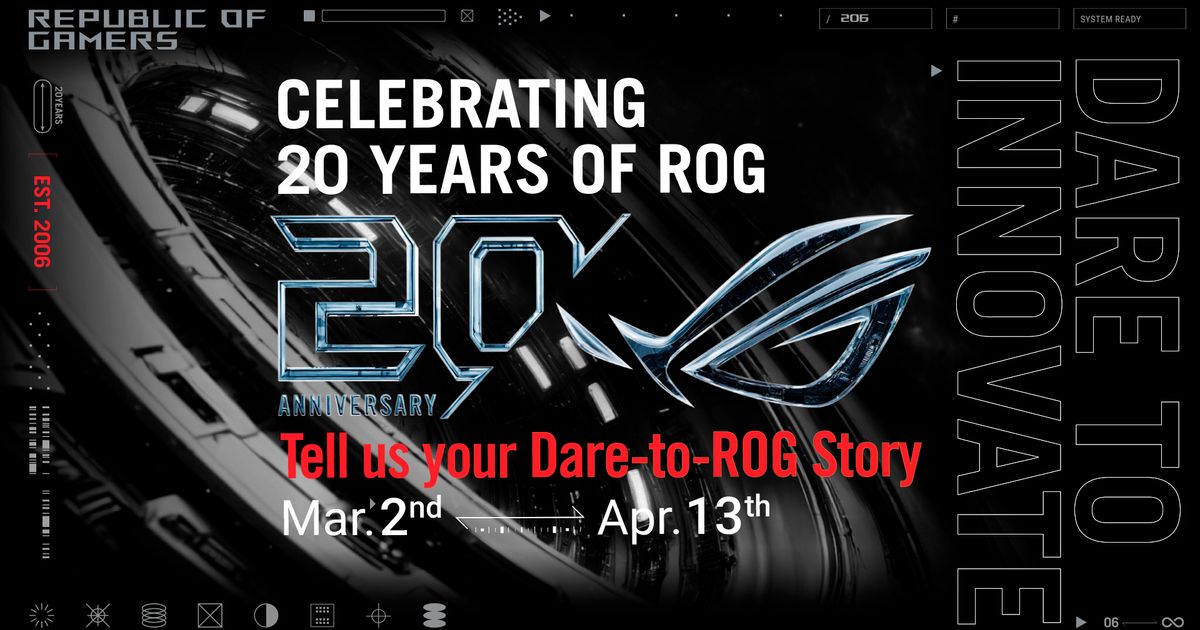 ASUS Republic of Gamers Announces 20th Anniversary Celebration Campaign