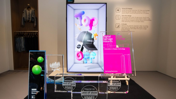 Samsung Earns Record Awards and Category Wins at ISE 2026, Led by Six Spatial Signage Wins