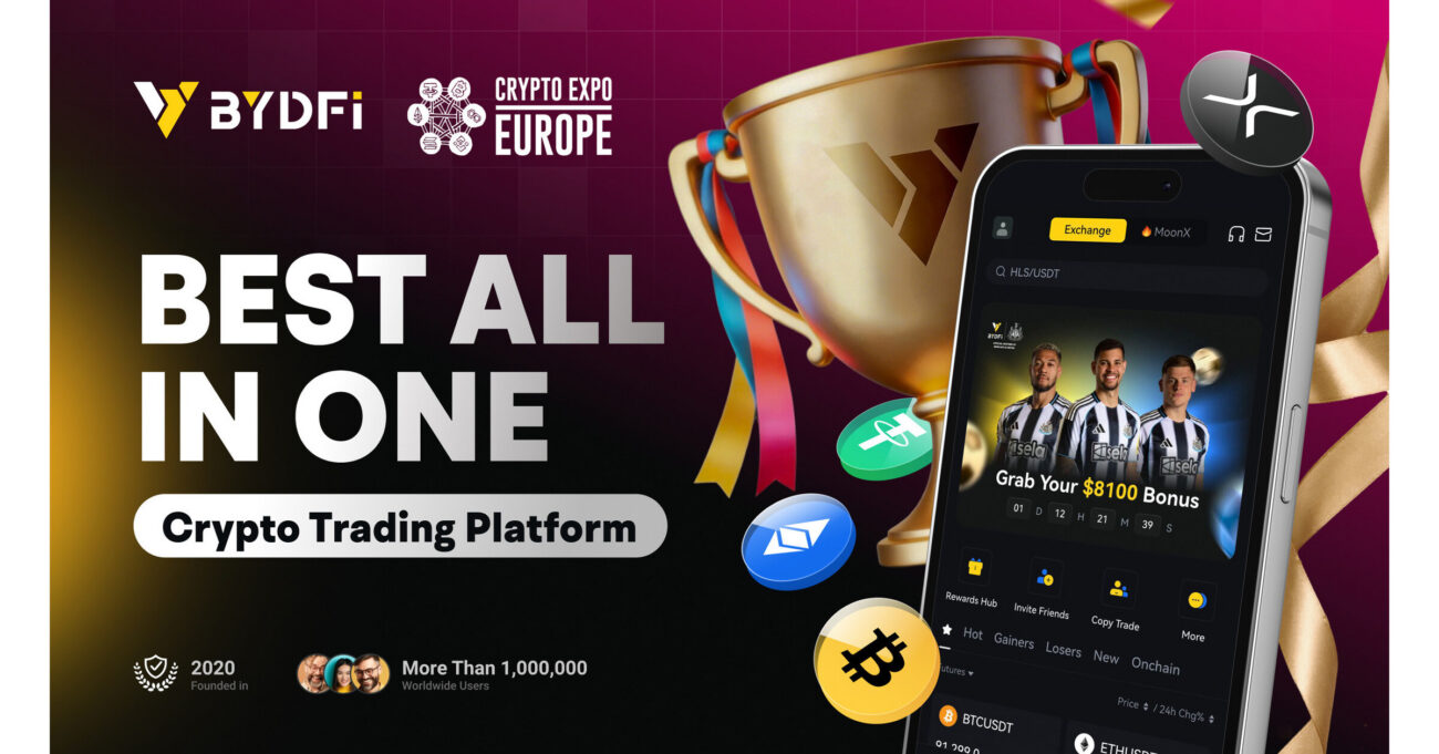 BYDFi Named Best All-in-One Crypto Trading Platform at Crypto Expo Europe, Extending Awards Momentum