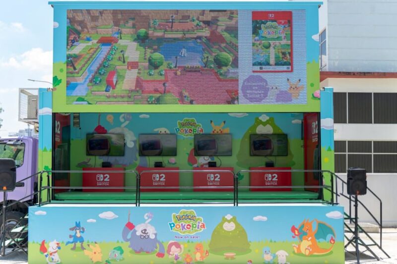 There’ll be a Pokemon truck with Switch 2 game stations and sofas around Singapore till June
